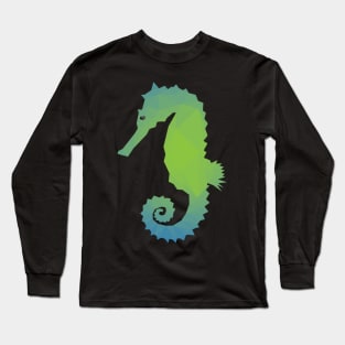 Seahorse Low Poly Long Sleeve T-Shirt